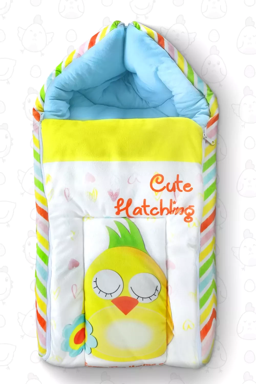 Quick Dry Sleeping Bag for Babies - Hooded Wrapper with Zipper - Cute Hatchling