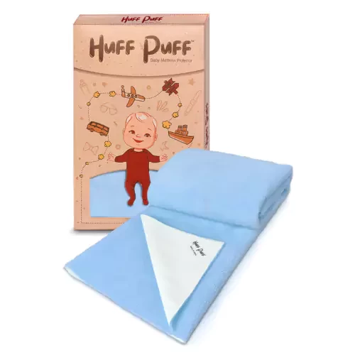 HuFF PuFF Washable & Extra Absorbent Baby Bed Protector Dry Sheet - Large - 140 x 100 CM