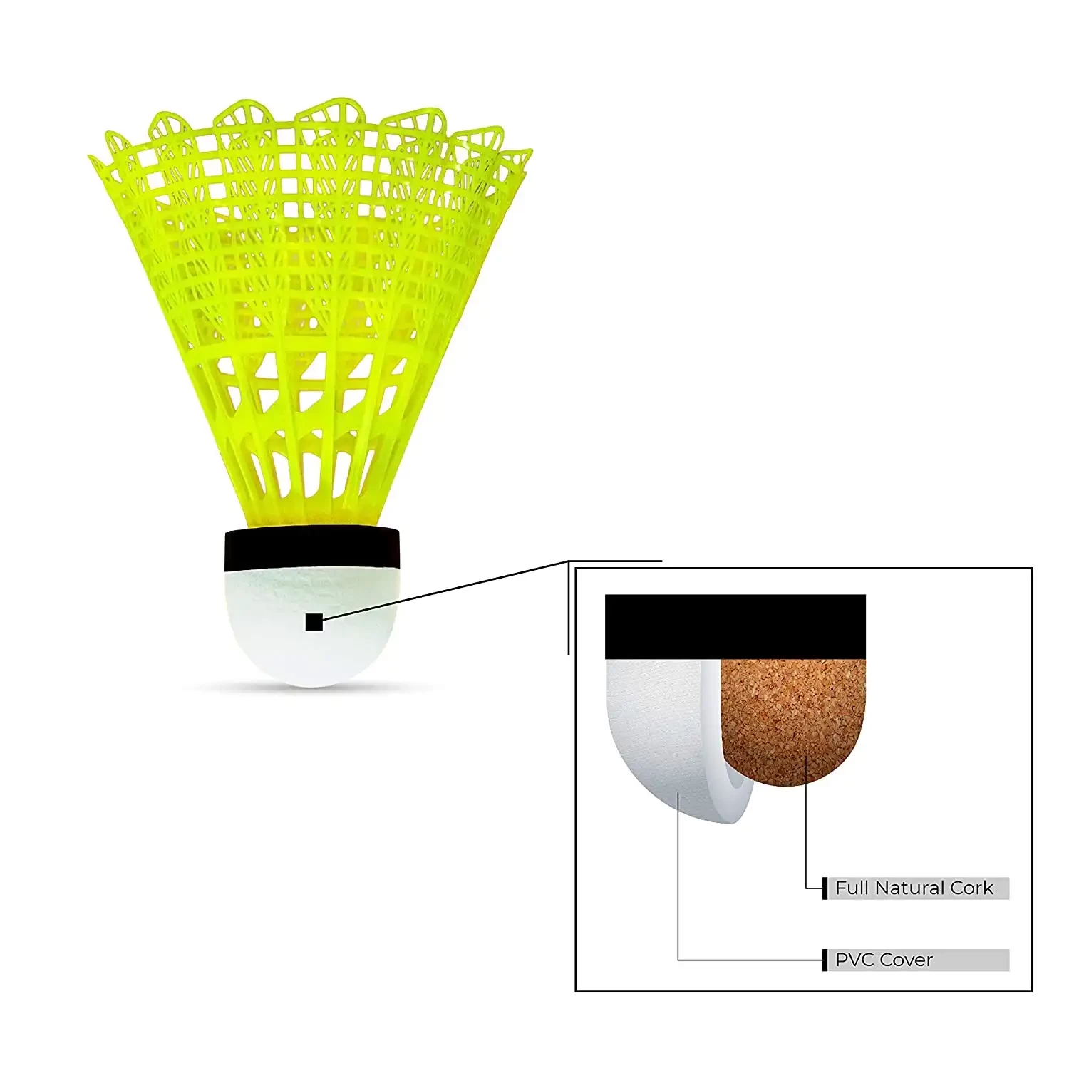 Li-Ning Bolt Gold (6 in 1 Nylon Shuttlecock), Yellow