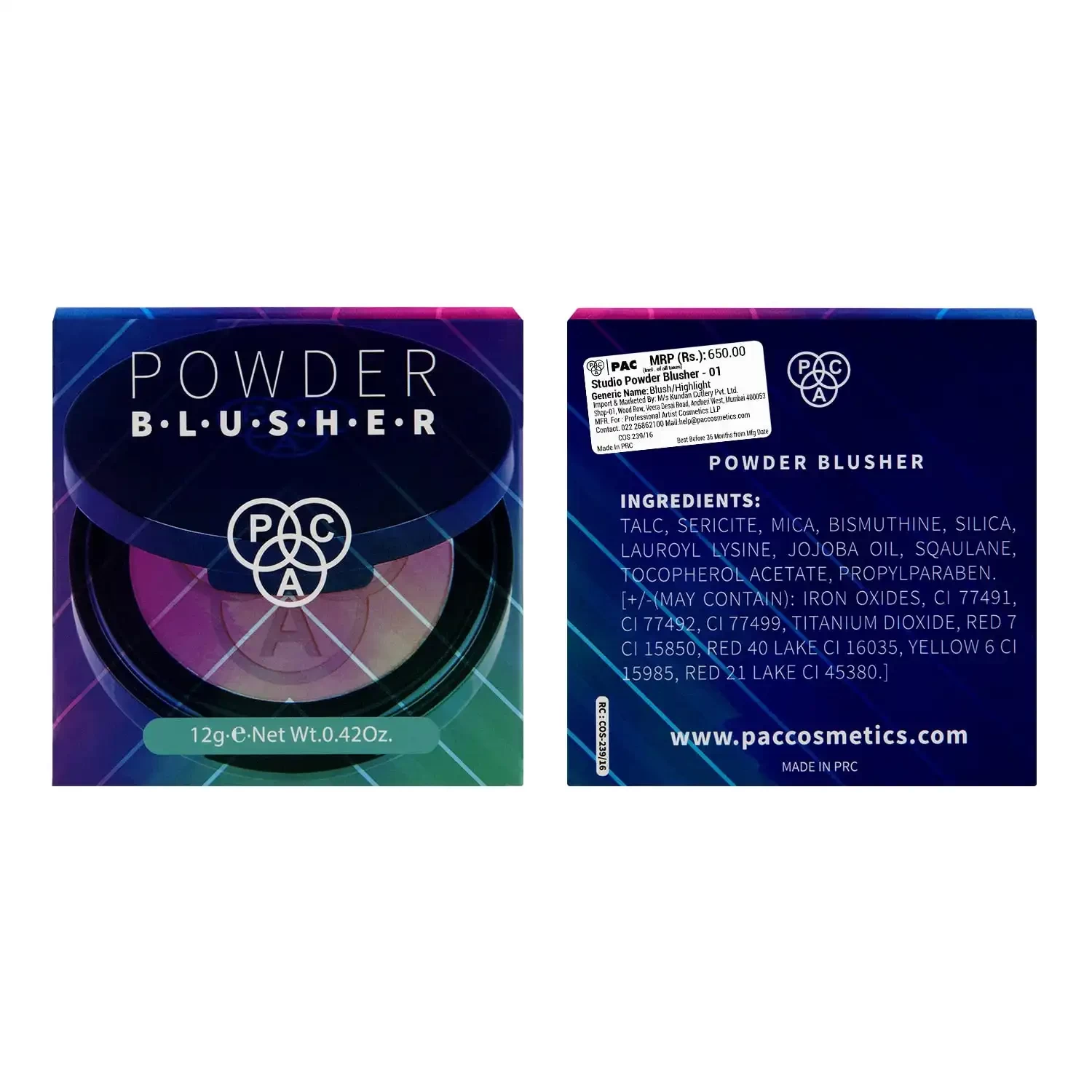 PAC Studio Powder Blusher - 01