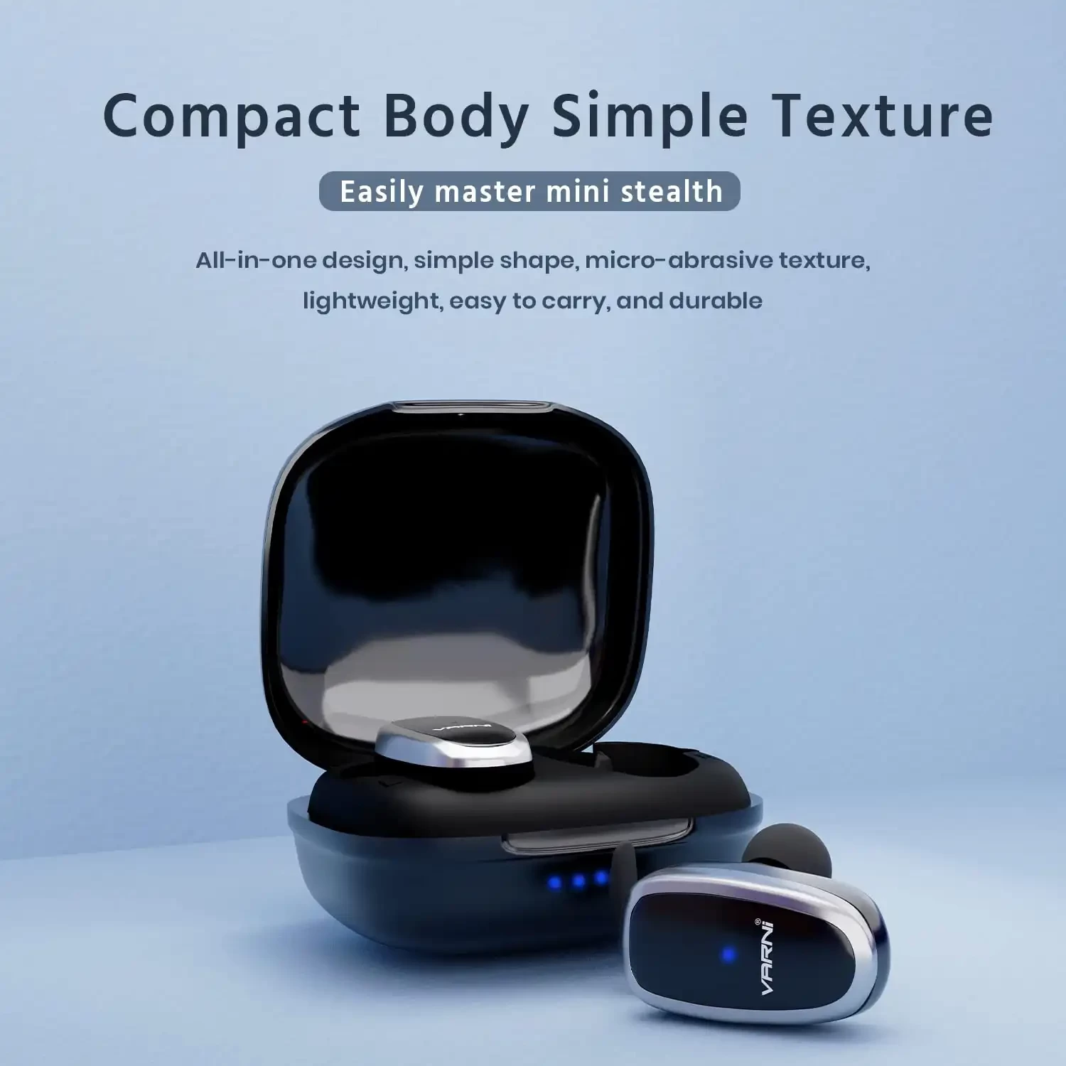 Varni Web02 Bluetooth 5.0 Wireless Headphones, 15Hrs Total Playtime, Stereo Audio, Button Control TWS, Dual HD Mic, Micro USB Fast Charging, IPX5 Water-Resistant & Voice Assistance (Black)