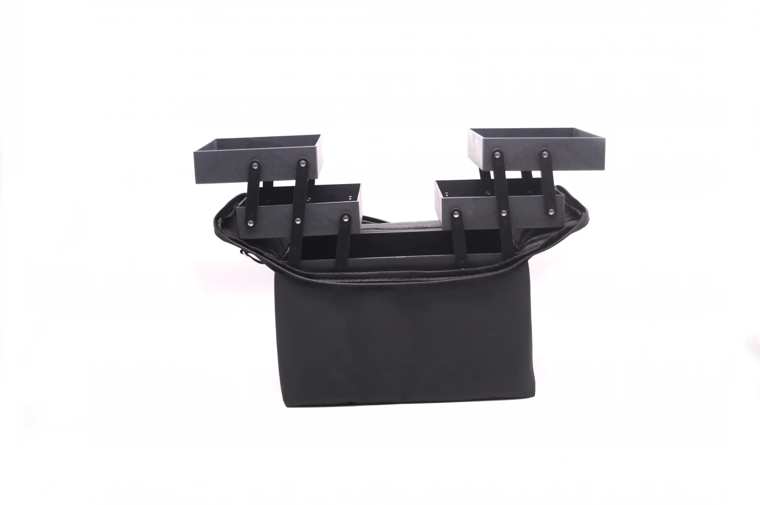 KBC Professional Vanity Makeup Box Cosmetic Organizer Bag For Home And Travel, Black