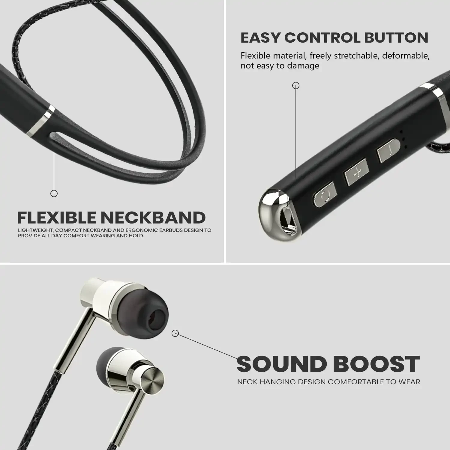 Varni B580 in-Ear Earphones with 35 Hours Battery, IPX5, Bluetooth V5.0 and Voice Assistant