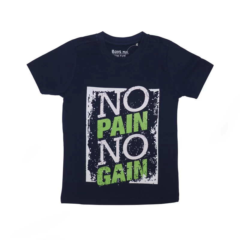 Kid's Cotton Half Sleeve Blue Color Stylish T-Shirt
