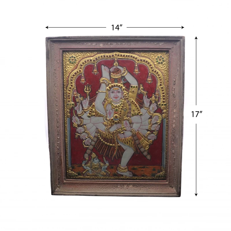 Lord Natrajar (Lord Shiva) - Tanjore Painting - Rare Arts