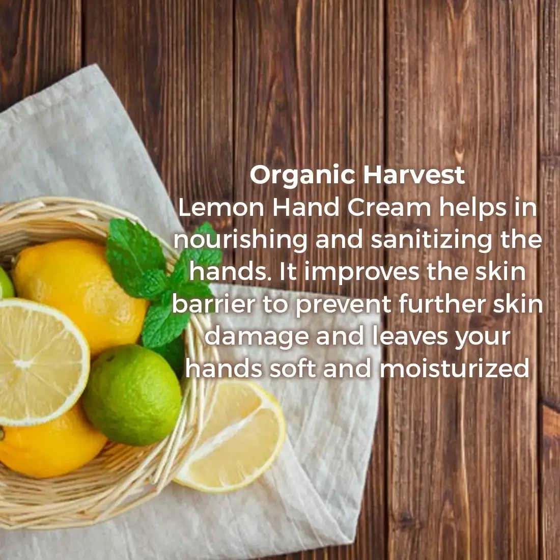 Organic Harvest Hand Cream Lemon, 50g