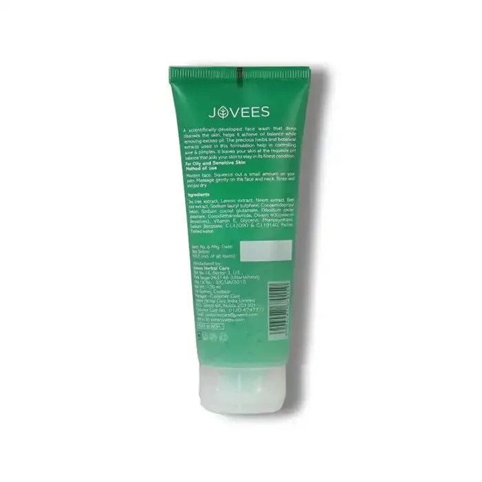 JOVEES Tea Tree Oil Control Face Wash, Green, 120 ml