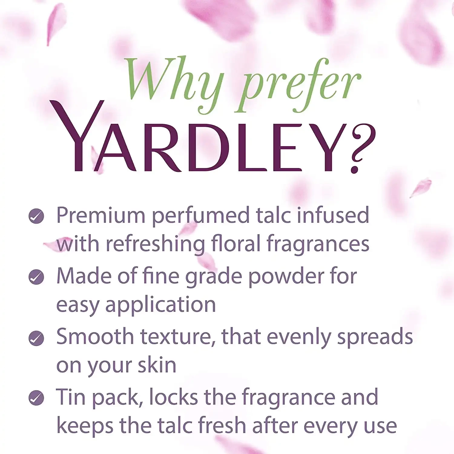 Yardley Lace Satin Talc, 100gm
