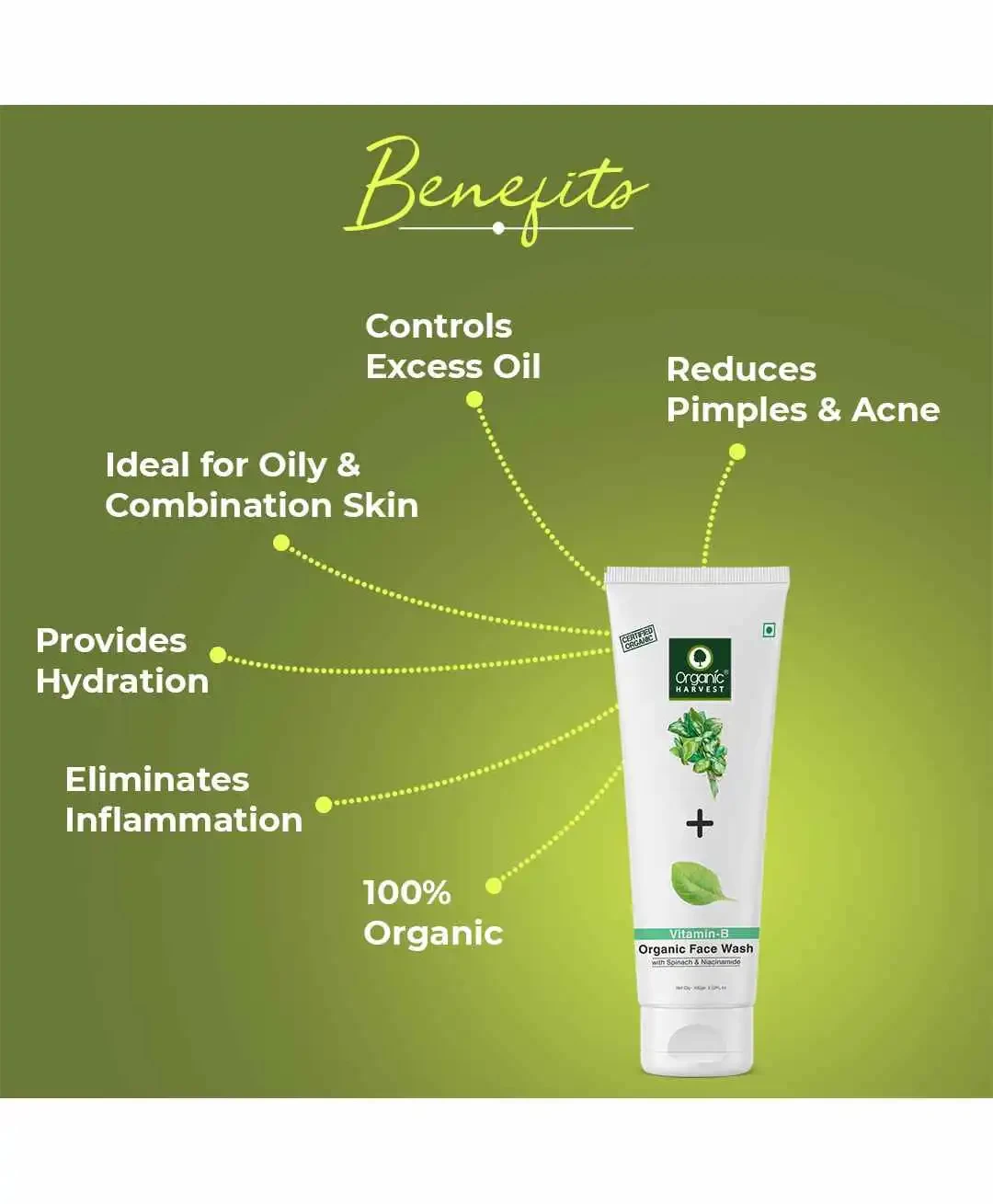 Organic Harvest Vitamin B Face Wash, 100g