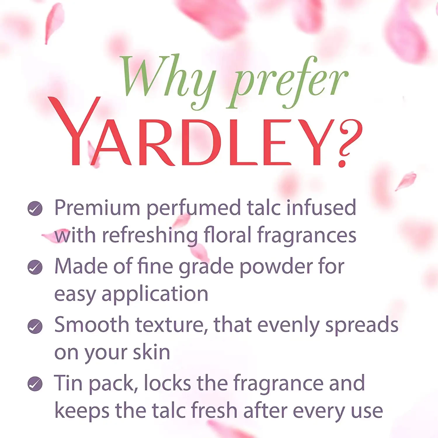 Yardley Elegance Rose Talc, 250gm
