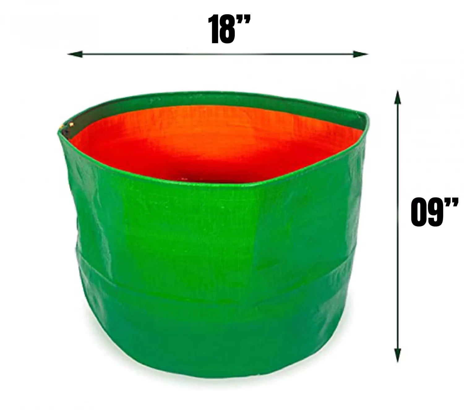Extended Stores Grow Bags HDPE 18 x 9 Inch 220 GSM for Vegetable, Herb, and Flower Plants, Best for Home and Terrace Gardening Pack of 2