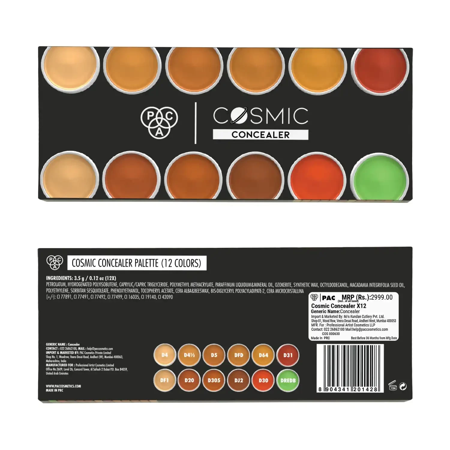 PAC Cosmic Concealer X12