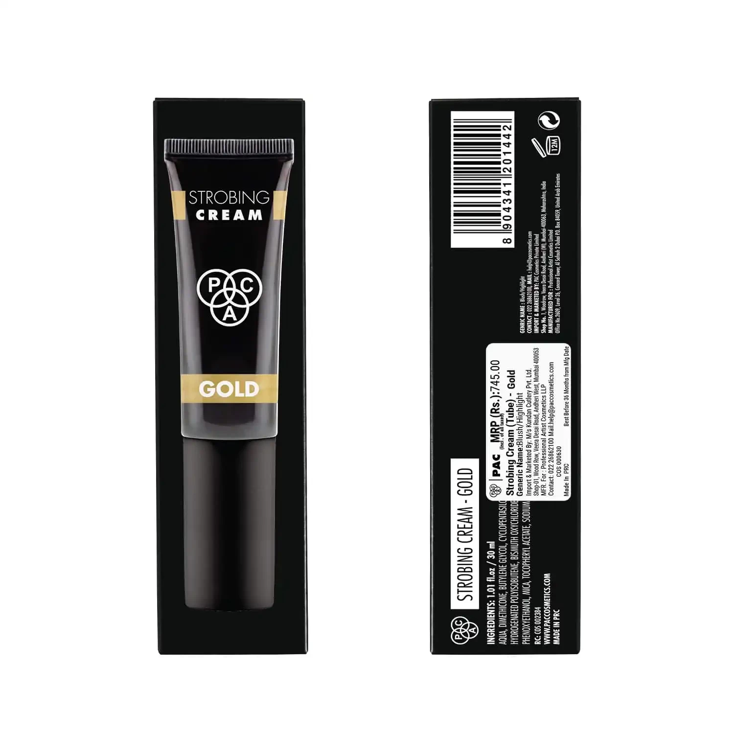 PAC Strobing Cream (Tube), Gold