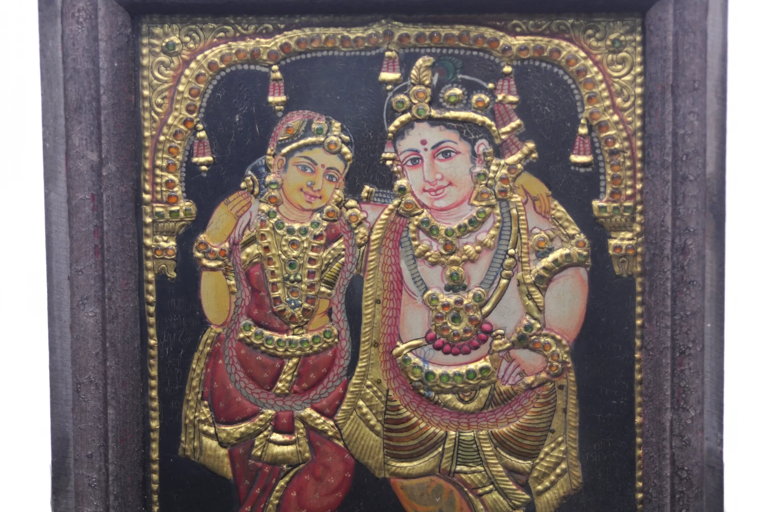 Standing Radha & Krishna - Tanjore Painting