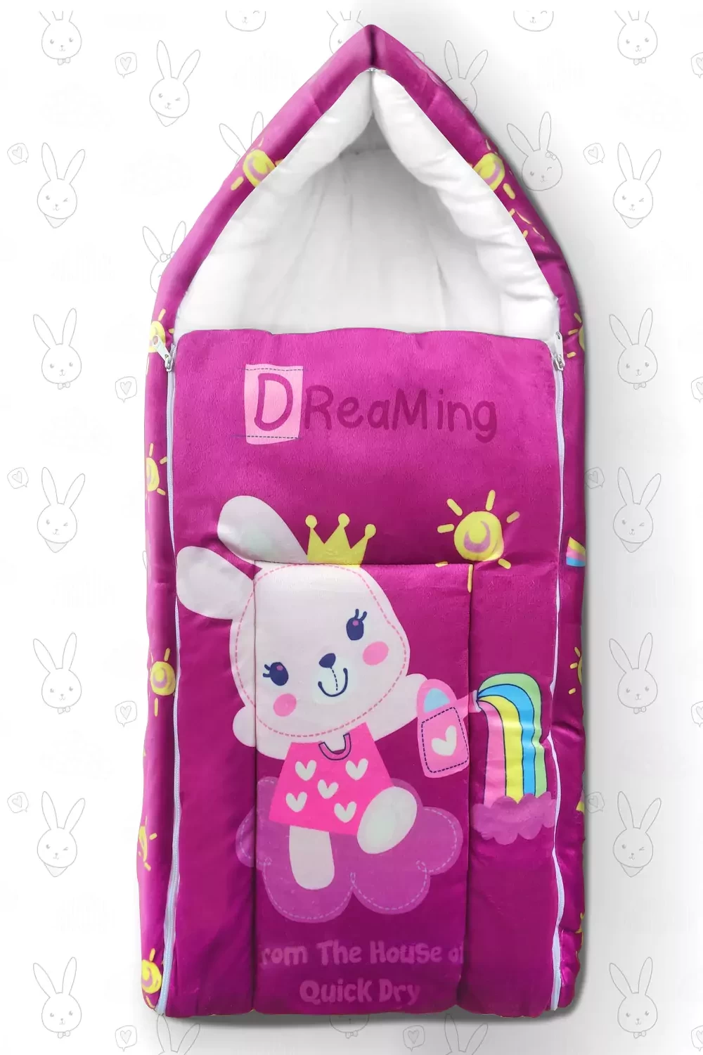 Quick Dry Sleeping Bag for Babies - Hooded Wrapper with Zipper - Cute Hatchling
