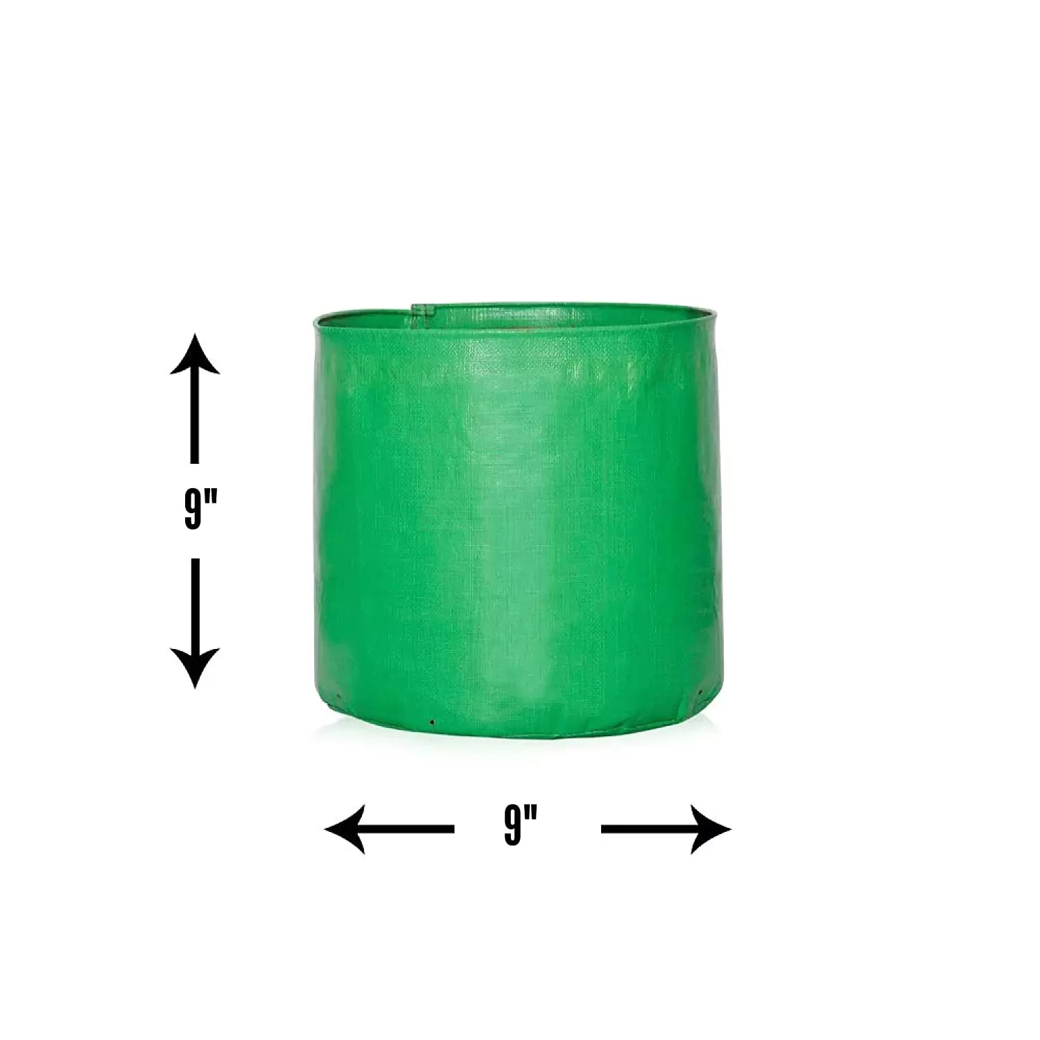 Extended Stores Gardening Grow Bags, Nursery Cover Green Bags, Indoor & Outdoor Vegetable, Fruit, and Flower Grow Containers (Green Color, 9 X 9 Inches Pack of 2)