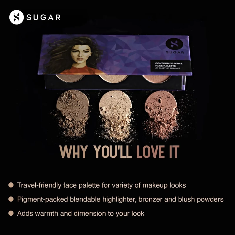 Sugar Face Palette 01 Subtle Summit, 12gm