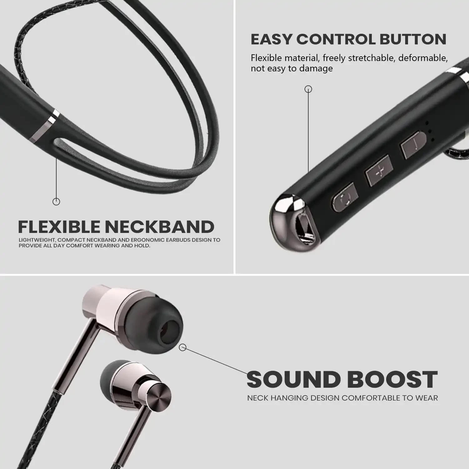 Varni B580 in-Ear Earphones with 35 Hours Battery, IPX5, Bluetooth V5.0 and Voice Assistant