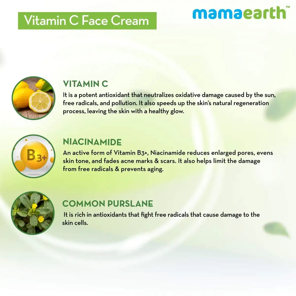 Mamaearth Face Cream Day Vitamin C, 50g