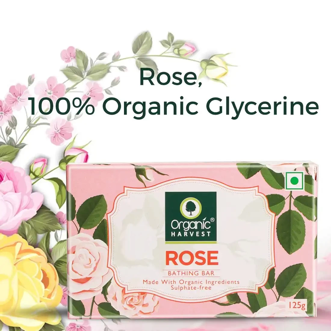 Organic Harvest Rose Soap, 125g