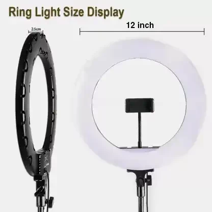 LED Studio Camera Ring Light with phone holder | Selfie ring light, Ring  light with stand, Led ring light