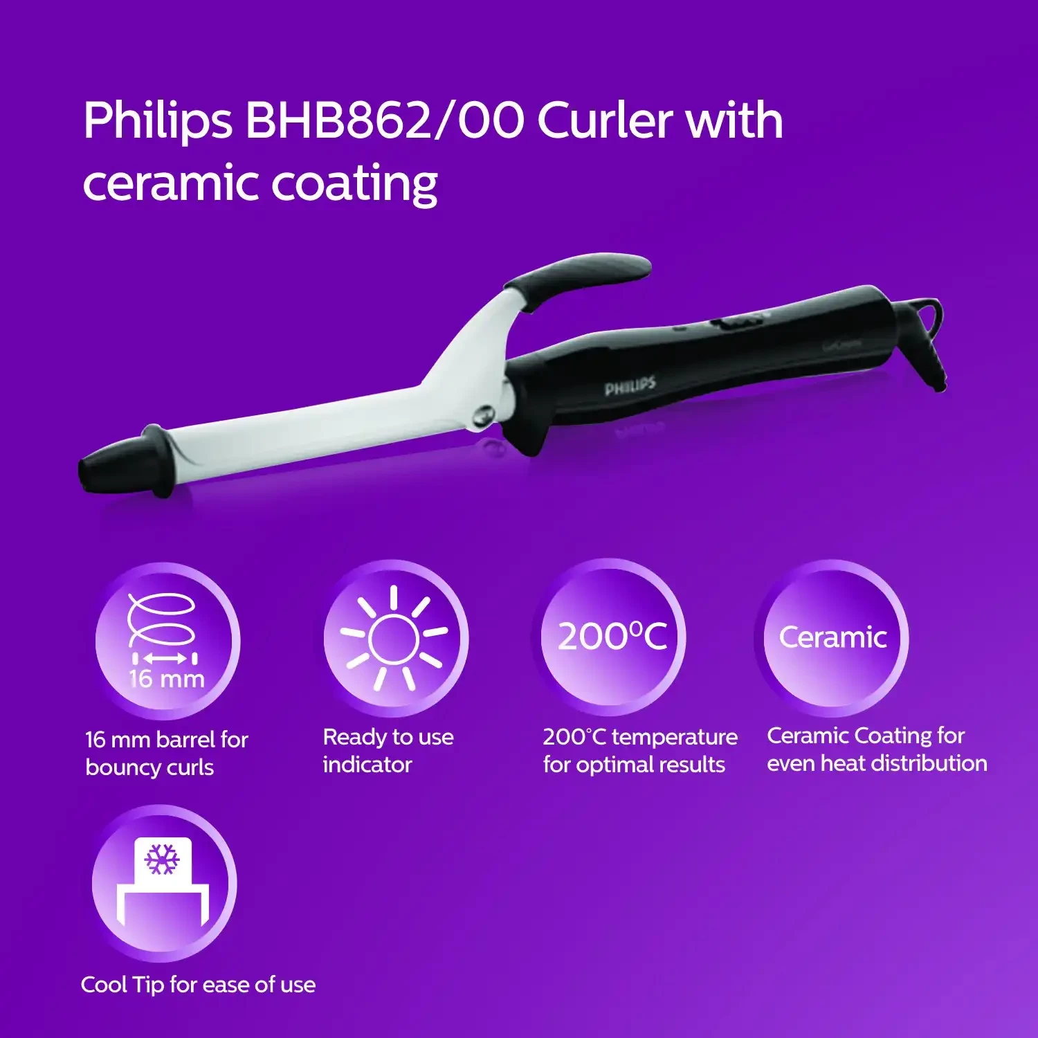Philips Hair Curler BHB862