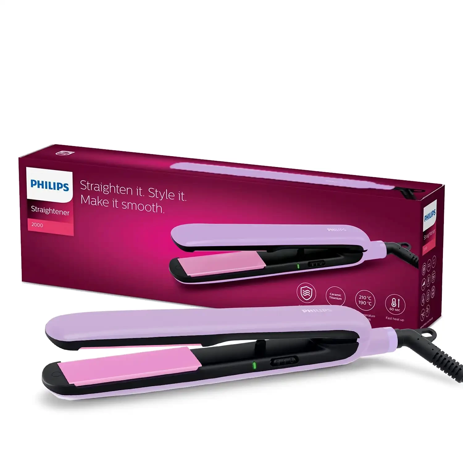 Philips Straightener Silk Titanium BHS393