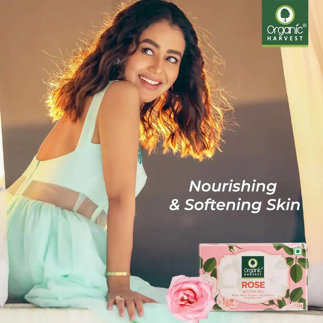 Organic Harvest Rose Soap, 125g