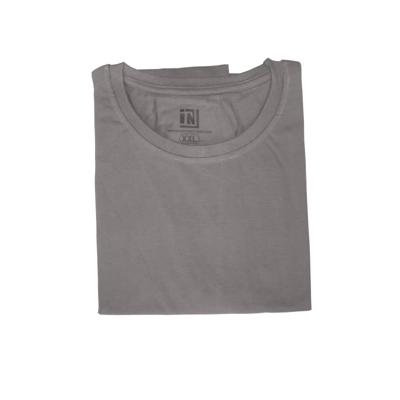 Mens Cotton Half Sleeve Gray Color T Shirt